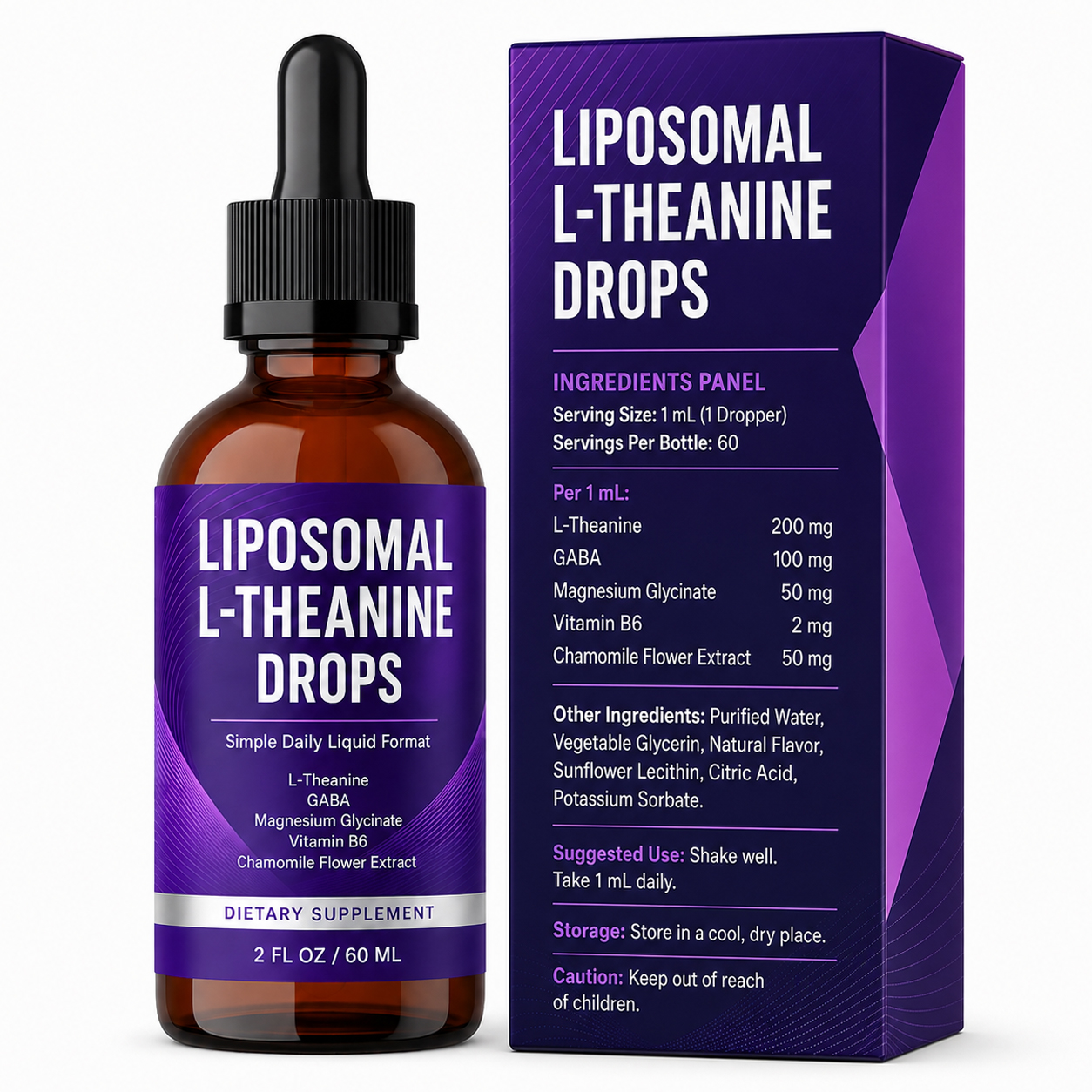L-Theanine Complex Liquid Drops 3