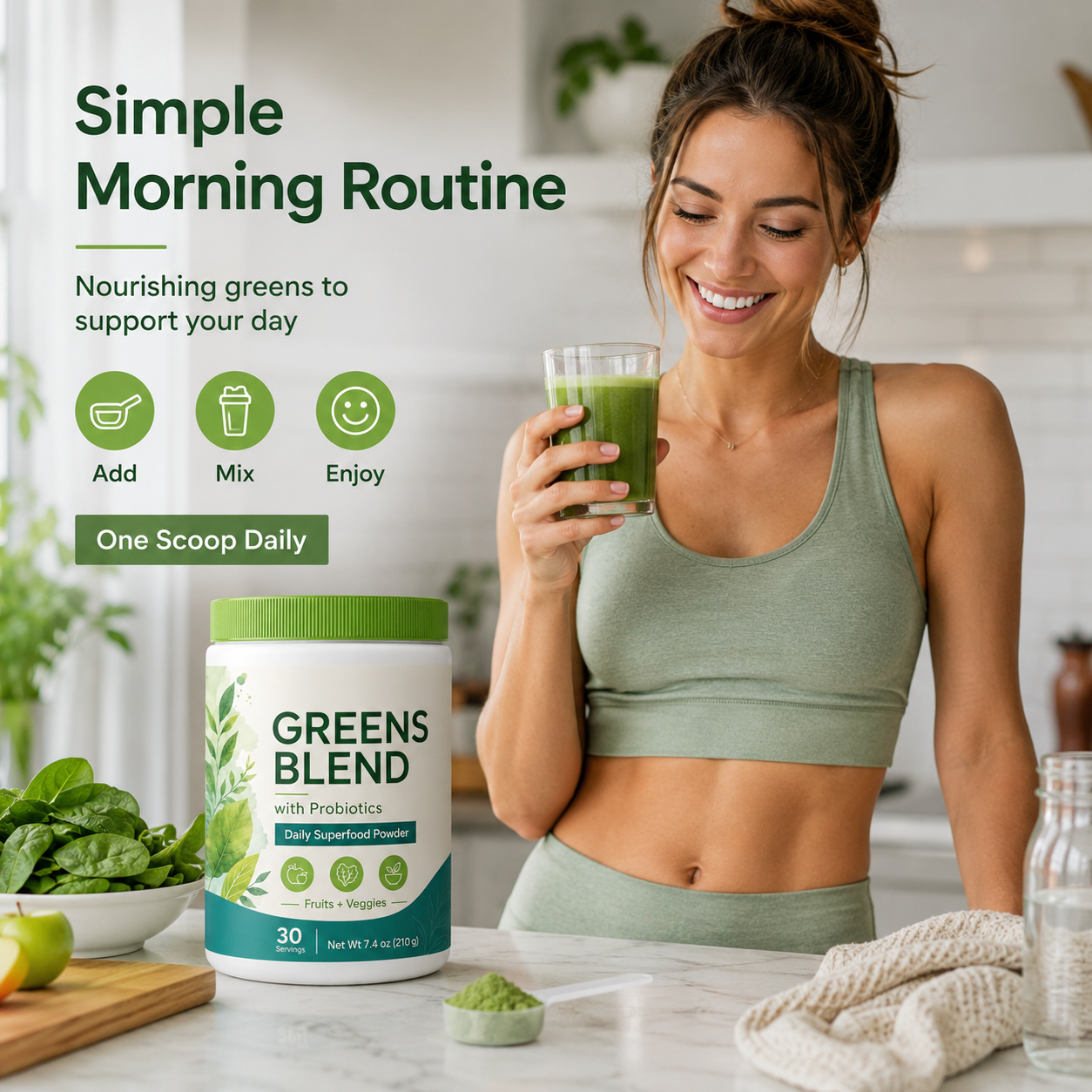Daily Greens Powder with Probiotics