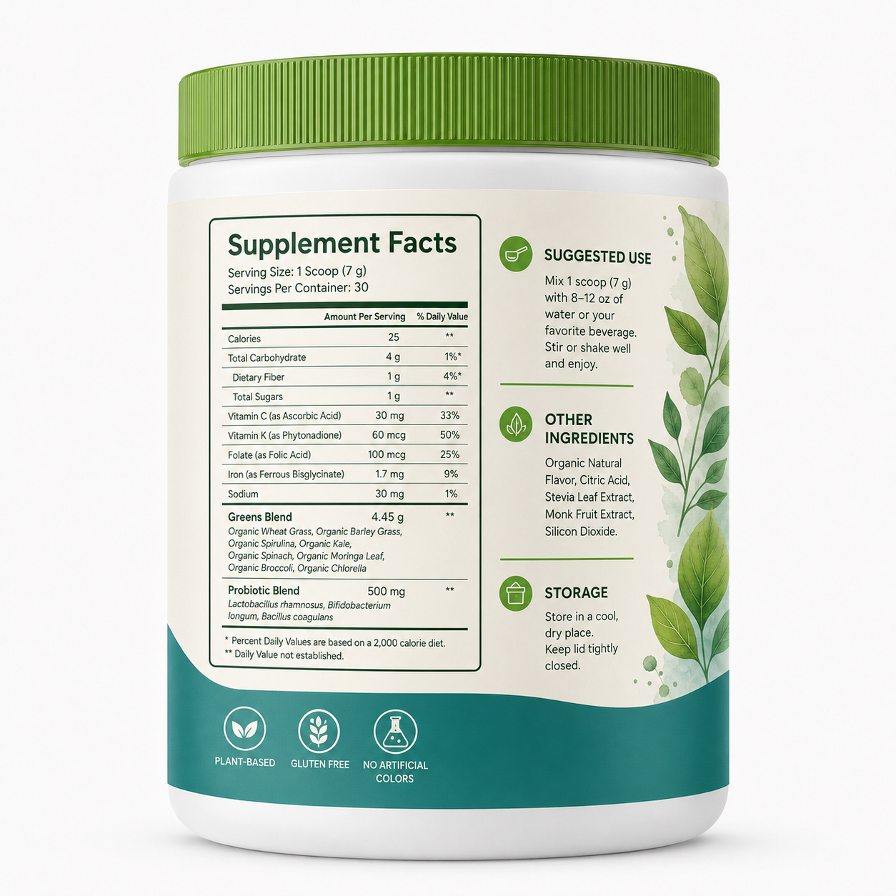 Daily Greens Powder with Probiotics 4