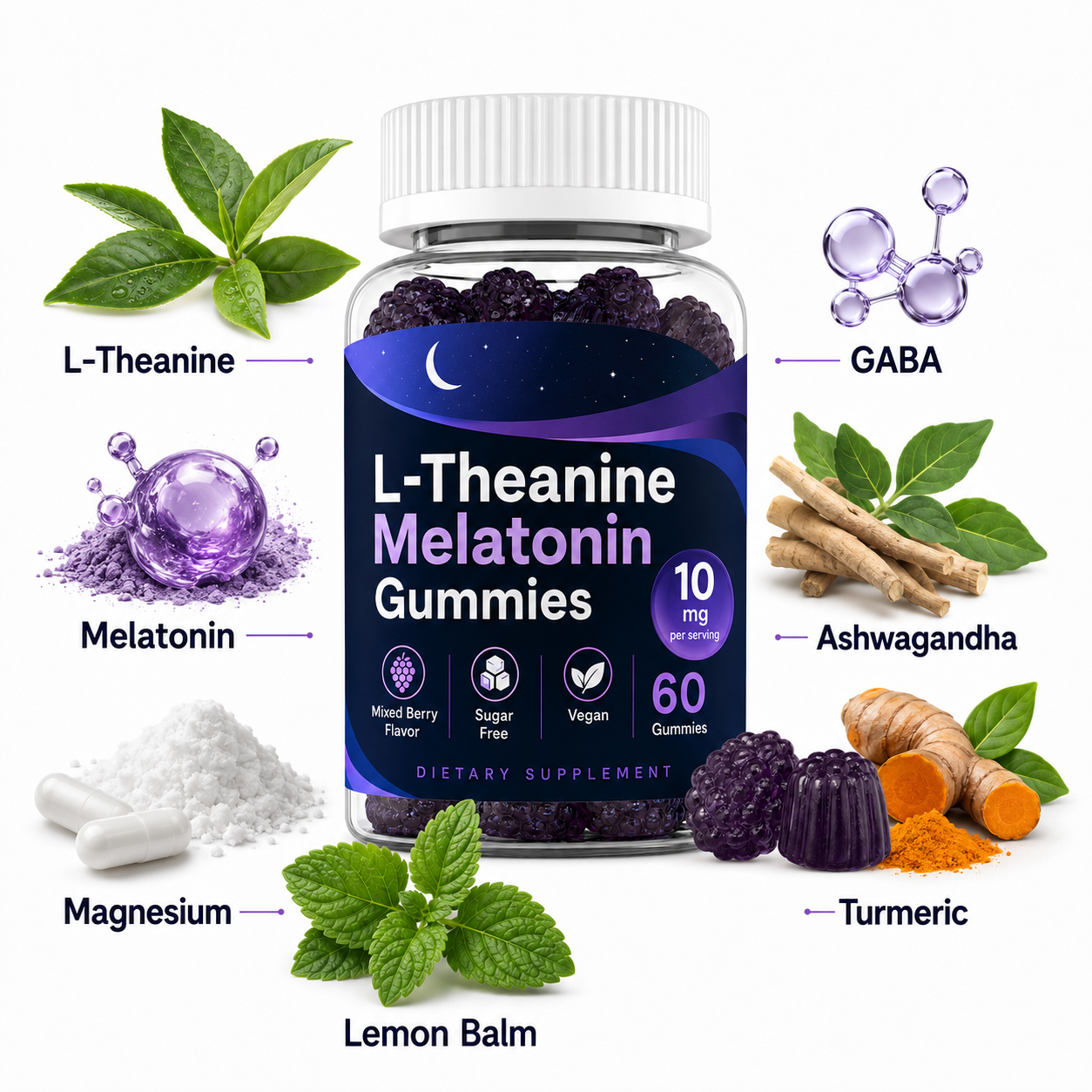 L-Theanine Melatonin Gummies 2