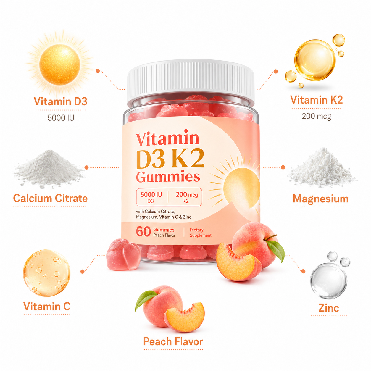 Vitamin D3 K2 Gummies