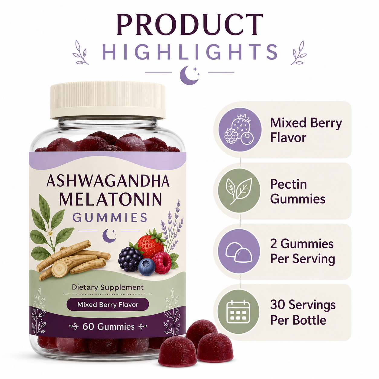 Ashwagandha Melatonin Gummies 4