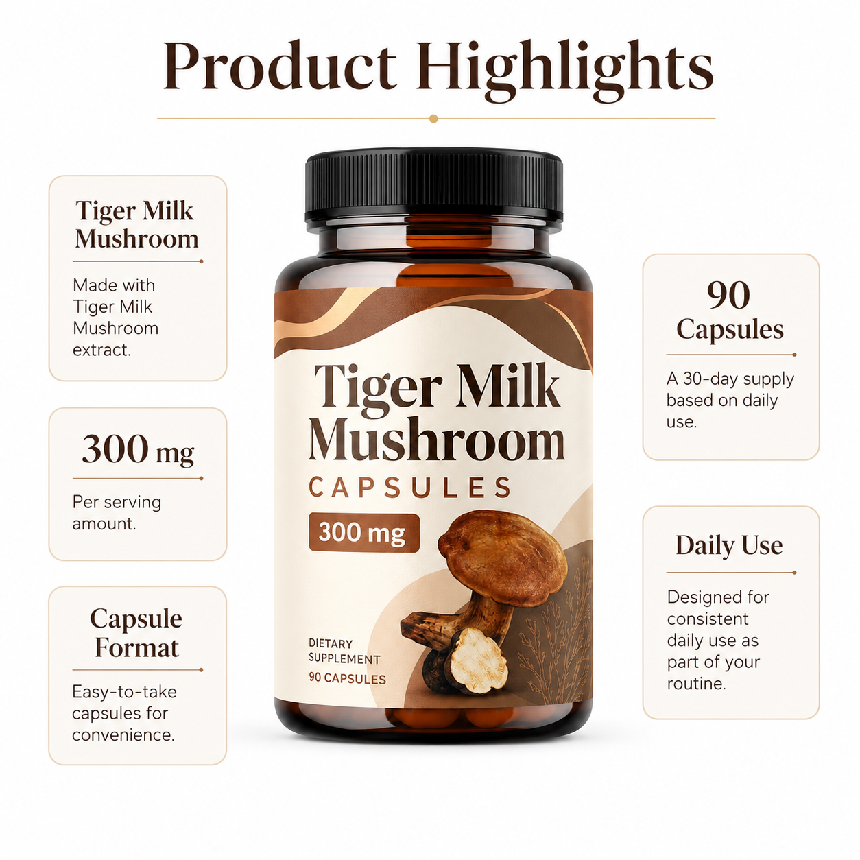 Tiger Milk Mushroom Capsules
