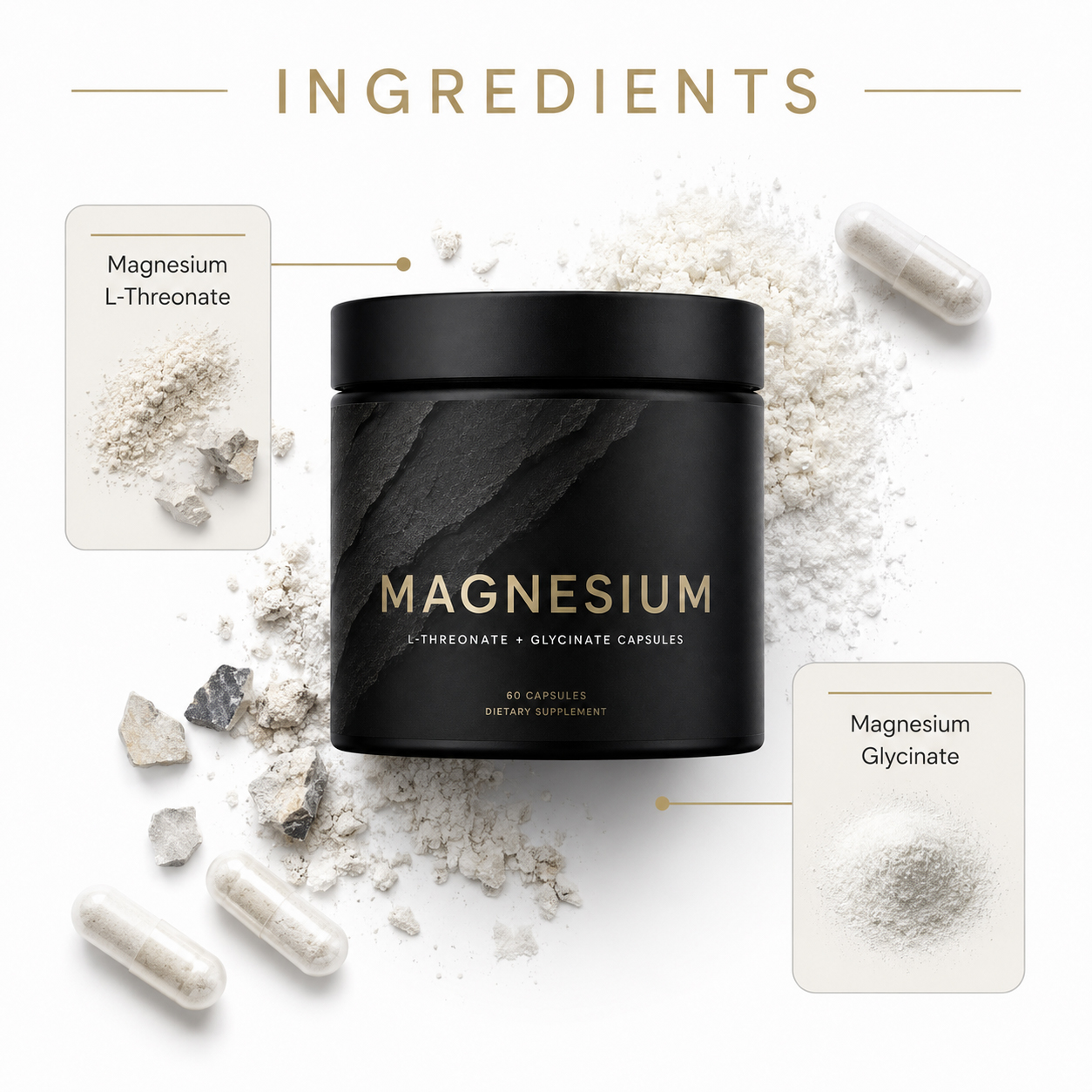 Magnesium L-Threonate + Glycinate Capsules 3