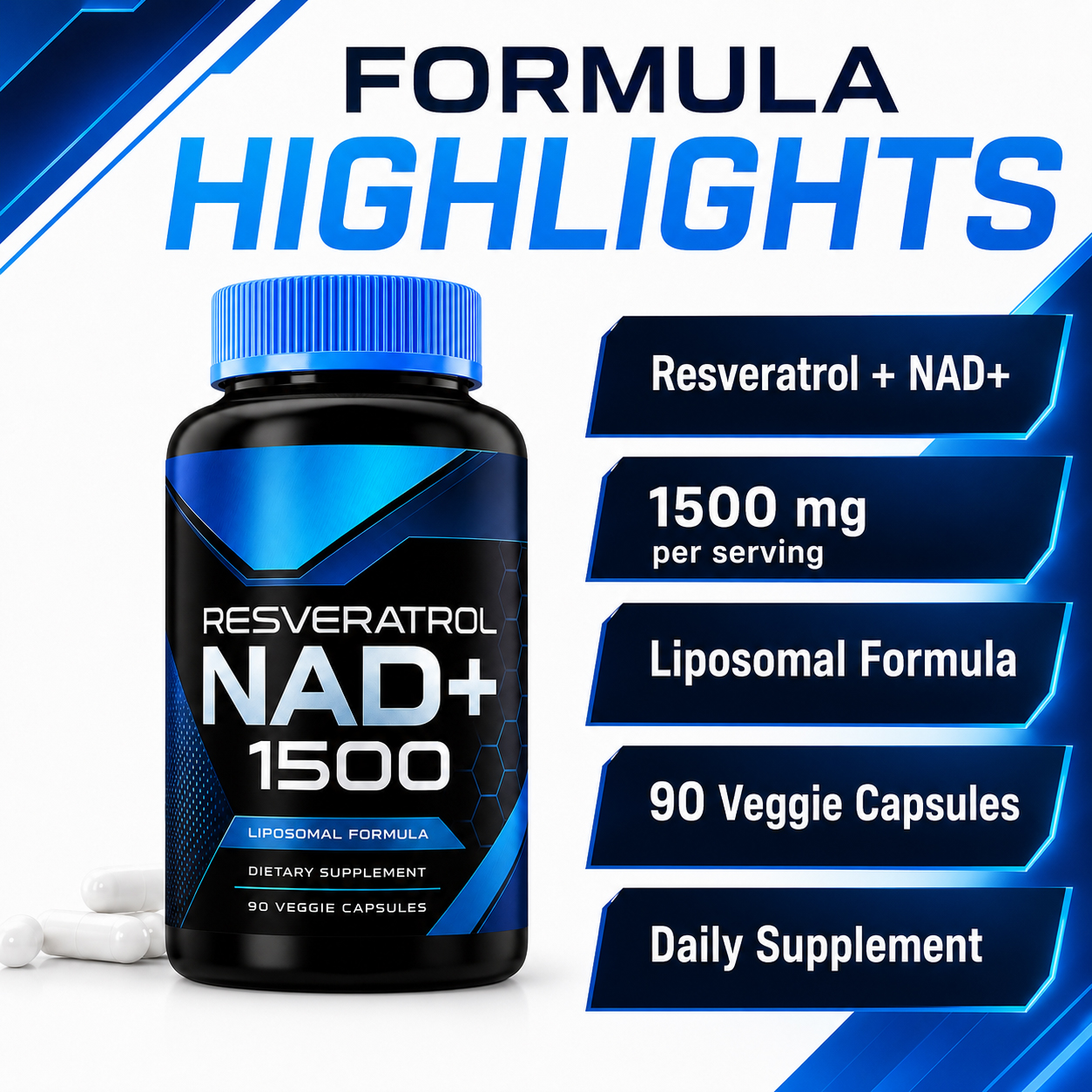 NAD+ & Trans-Resveratrol Capsules