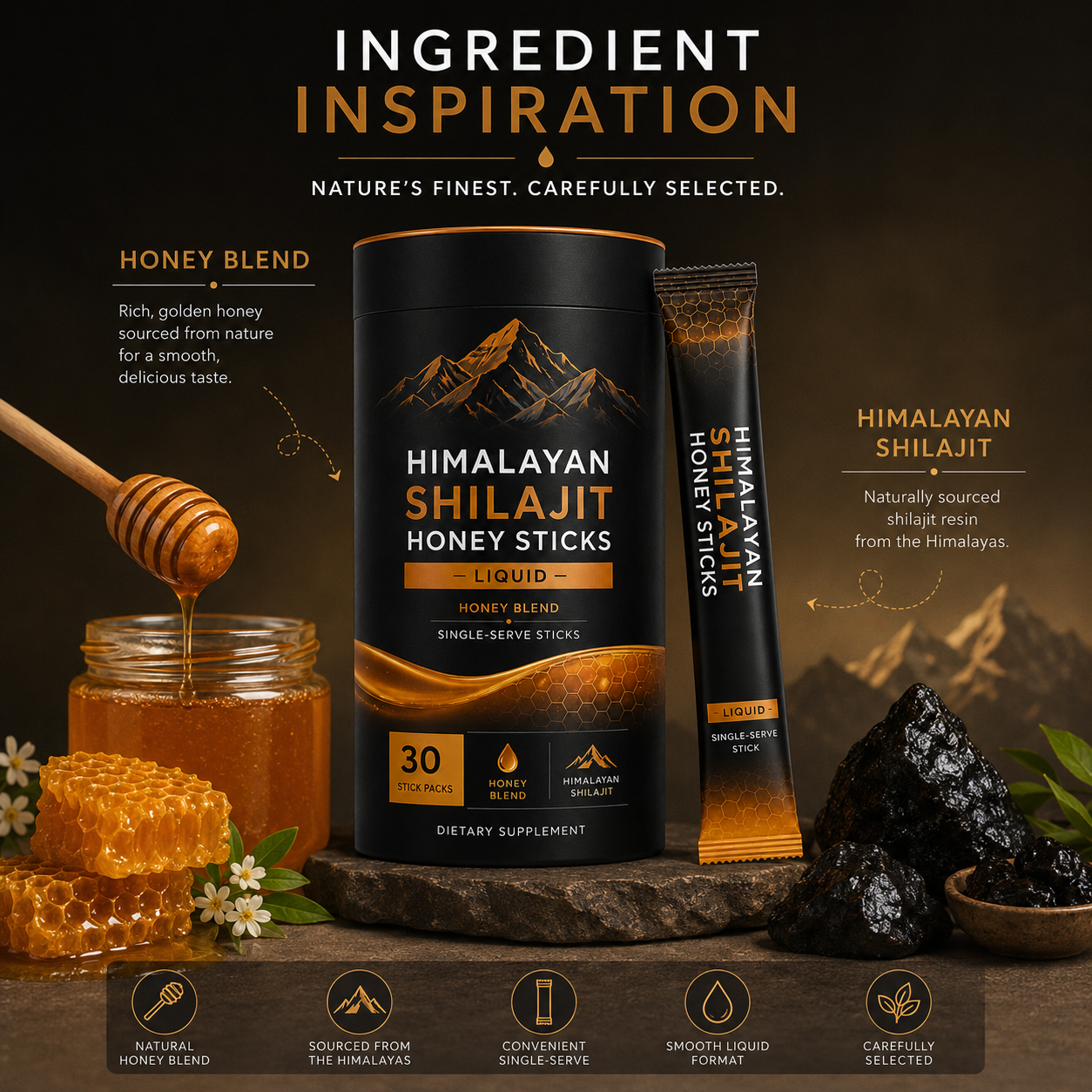 Himalayan Shilajit Honey Sticks 3