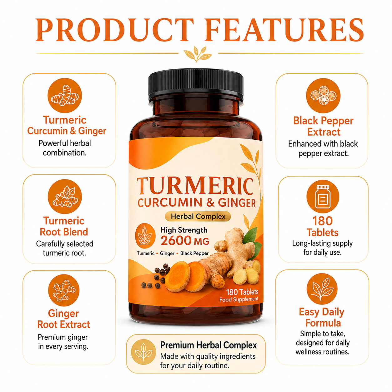 Turmeric Curcumin & Ginger Herbal Complex 4