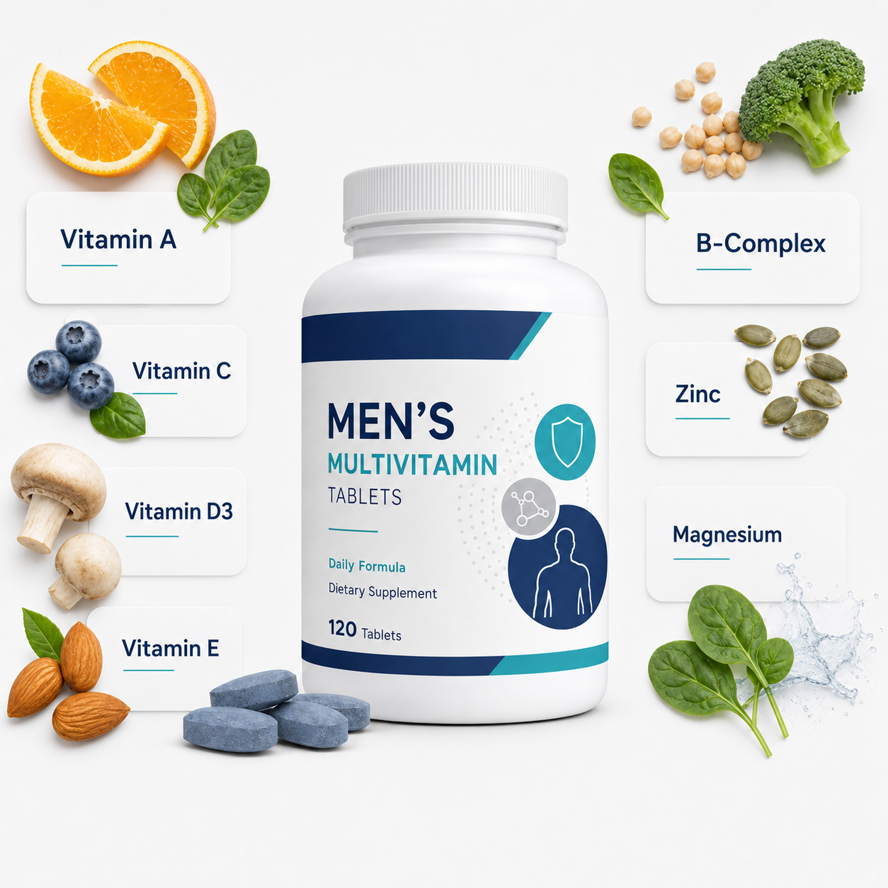 Private Label Men’s Multivitamin Tablets 3
