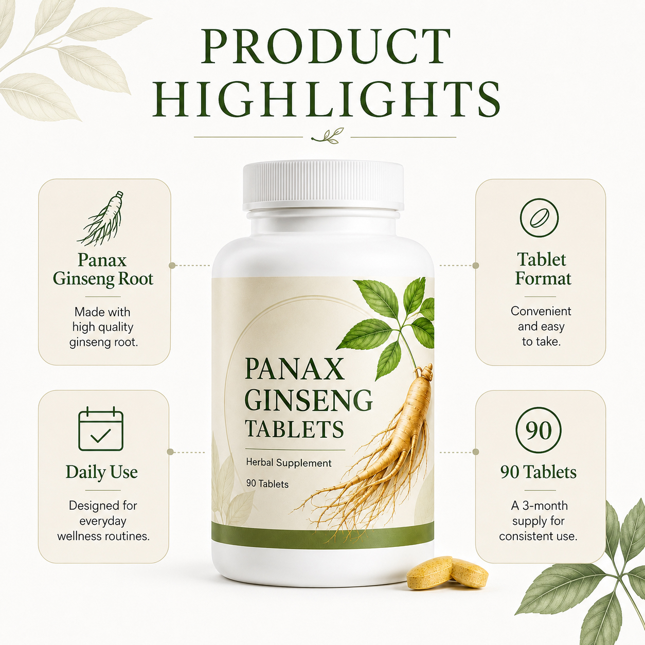 Private Label Panax Ginseng Tablets 4
