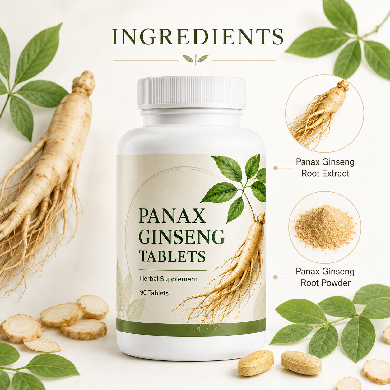 Private Label Panax Ginseng Tablets 5