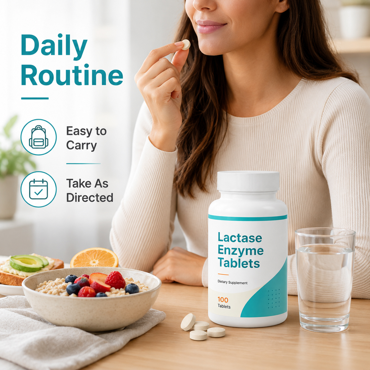 Lactase Enzyme Tablets 9000 FCC 4